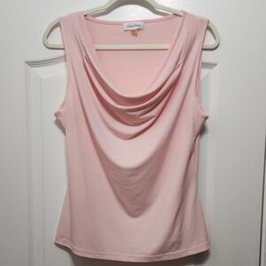 Calvin Klein Blush Cowl Neck Blouse